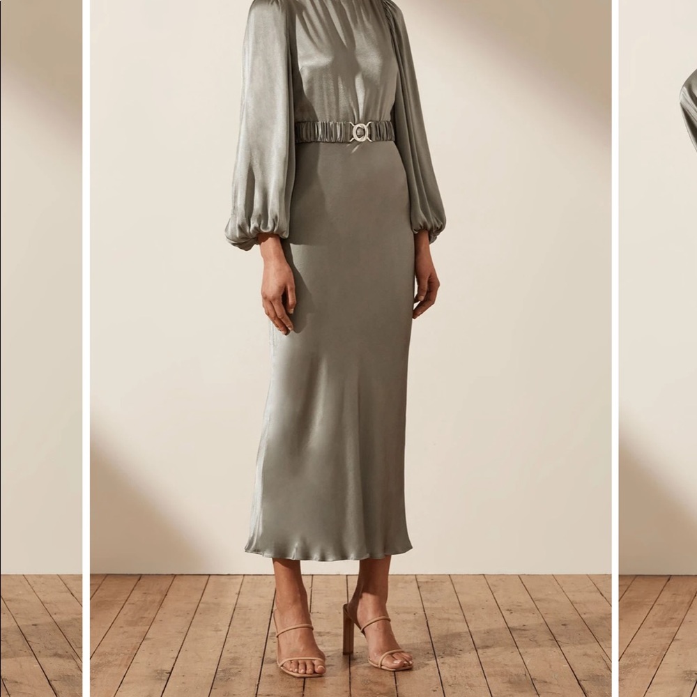 Sage midi dress